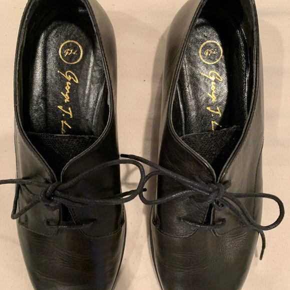 EUC, Italian leather, pointed toe, tie oxfords - Picture 4 of 13